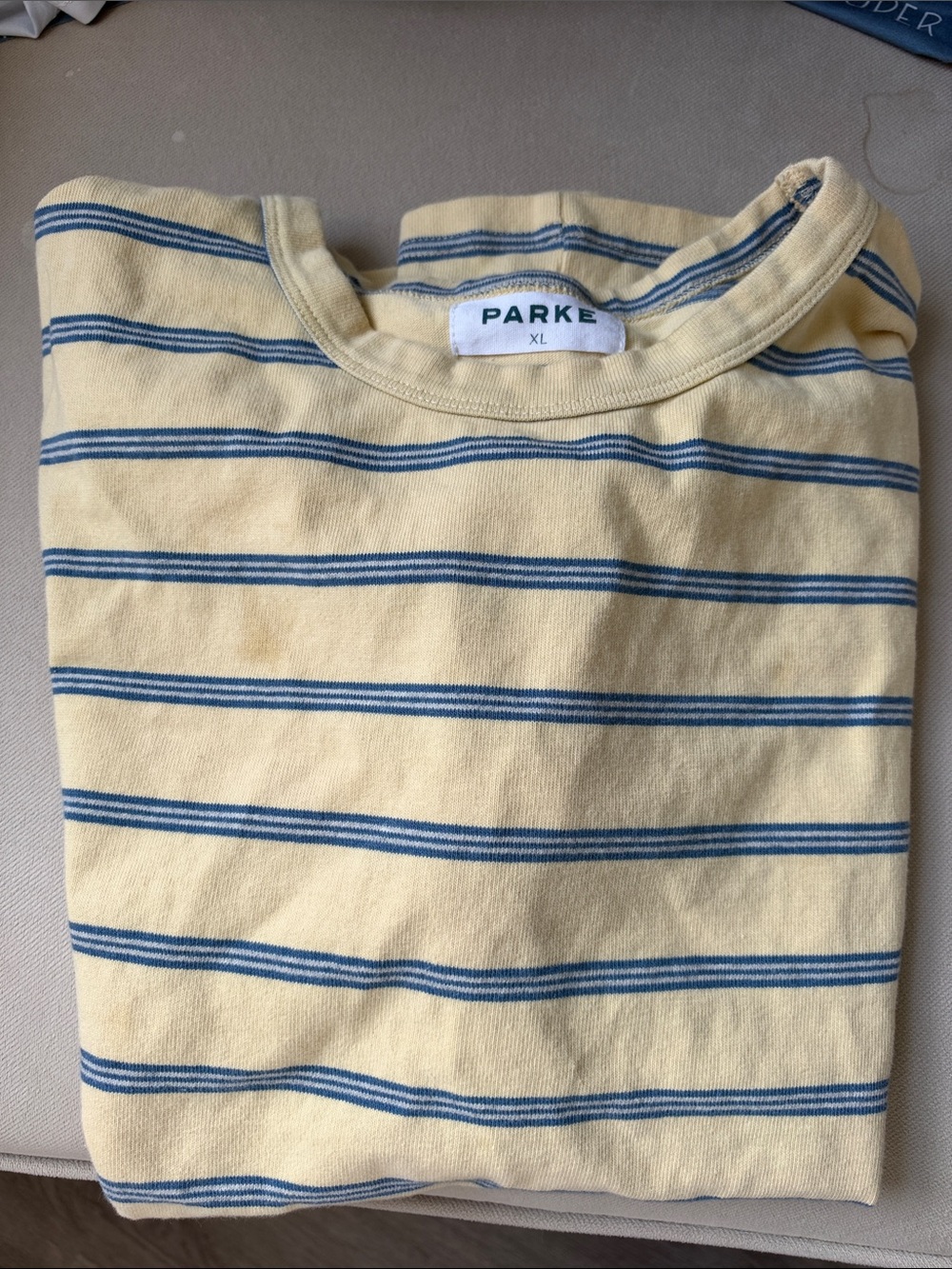 Parke tshirt yellow and blue